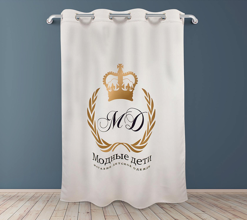Шторы Премиум с логотипом на люверсах. Фото 9