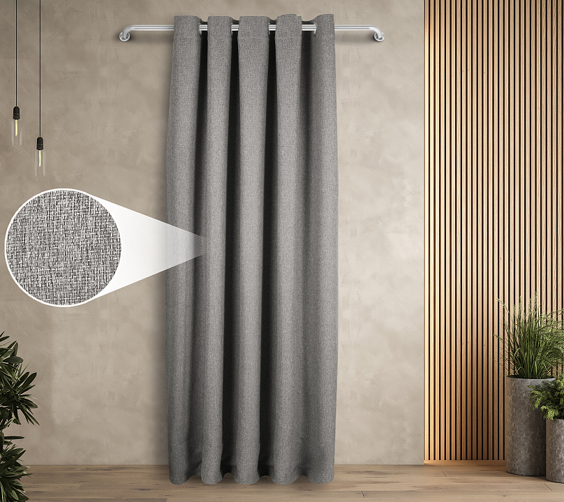 Штора Димаут Рогожка с креплением Люверсы v12. Фото 1