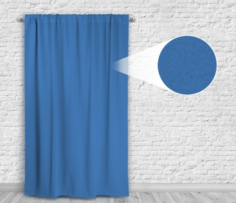 Шторы Премиум синие на кулиске. Фото 4