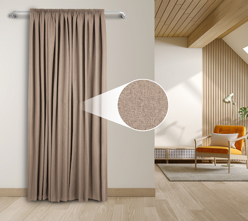 Штора Блэкаут Долли с креплением Шторная тесьма v06. Фото 1