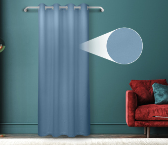 Штора Велюр матовый с креплением Люверсы v19. Фото 1