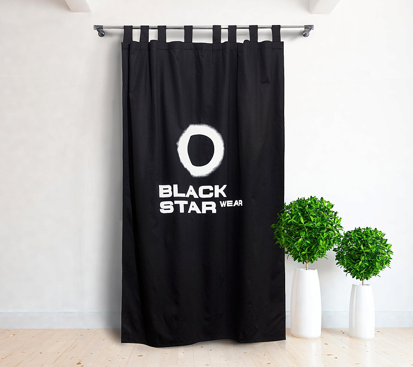 Шторы Премиум с логотипом на петлях на липучках. Фото 7