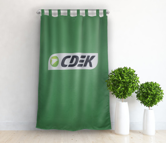 Шторы Премиум с логотипом на петлях без липучек. Фото 2