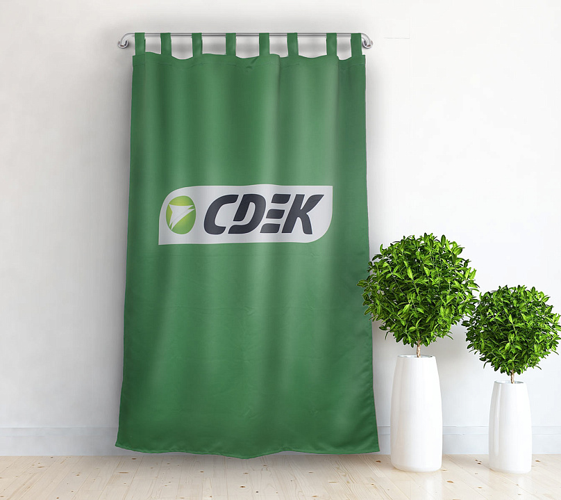 Шторы Премиум с логотипом на петлях без липучек. Фото 2