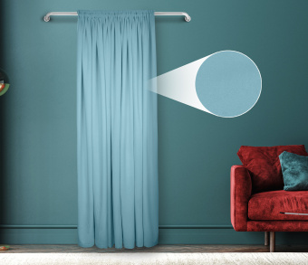 Штора Велюр матовый с креплением Шторная тесьма v18. Фото 1