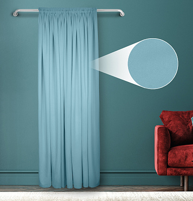 Штора Велюр матовый с креплением Шторная тесьма v18