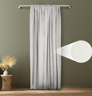 Санди однотонные v01 с креплением Шторная тесьма