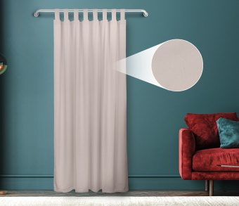 Штора Велюр матовый с креплением Петли v09. Фото 1