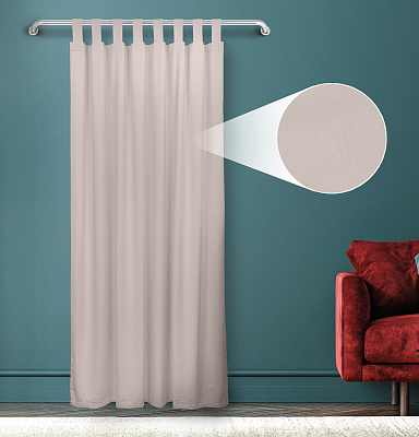 Штора Велюр матовый с креплением Петли v09