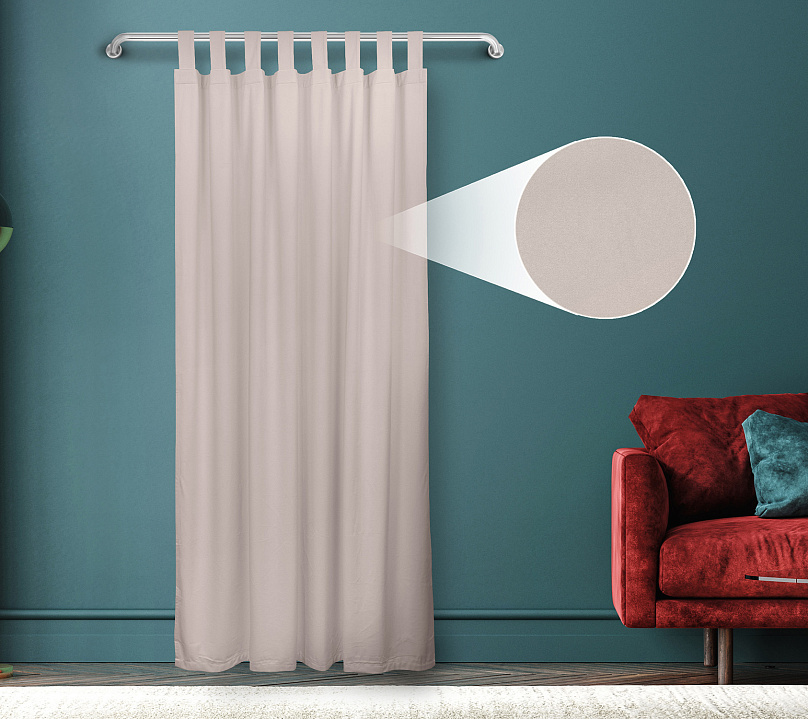 Штора Велюр матовый с креплением Петли v09. Фото 1