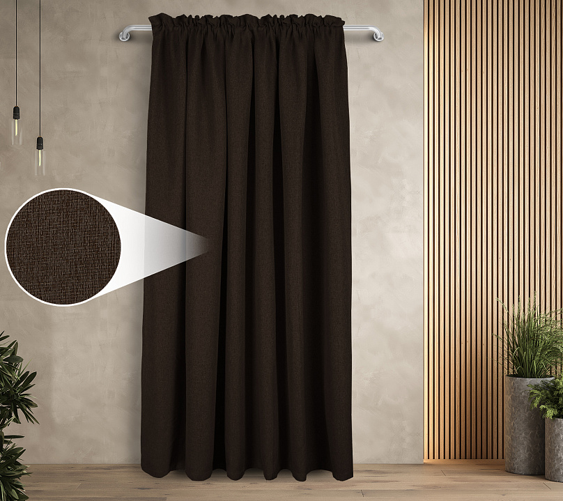 Штора Димаут Рогожка с креплением Кулиса с гребешком v27. Фото 1