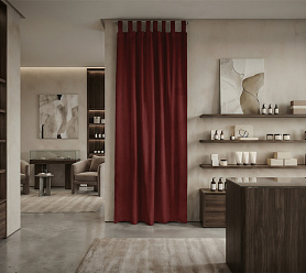 Штора Микровелюр v35 с креплением Петли