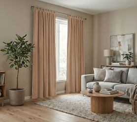 Штора Микровелюр v08 с креплением Петли с липучкой