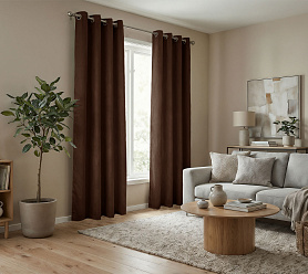 Штора Микровелюр v28 с креплением Люверсы