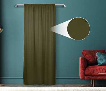 Штора Велюр матовый с креплением Кулиса v15. Фото 1