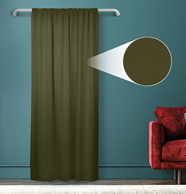 Штора Велюр матовый с креплением Кулиса v15