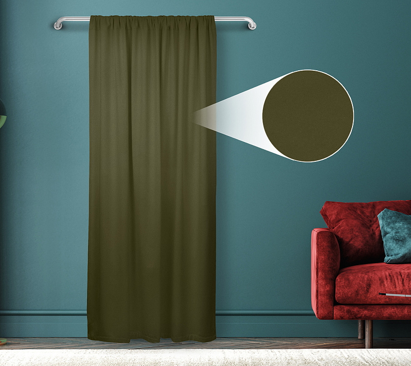 Штора Велюр матовый с креплением Кулиса v15. Фото 1