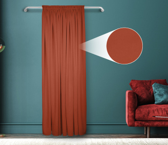 Штора Велюр матовый с креплением Шторная тесьма v23. Фото 1