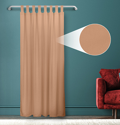 Штора Велюр матовый с креплением Петли с липучкой v04