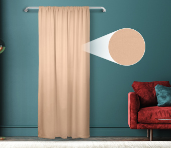 Штора Велюр матовый с креплением Кулиса v03. Фото 1