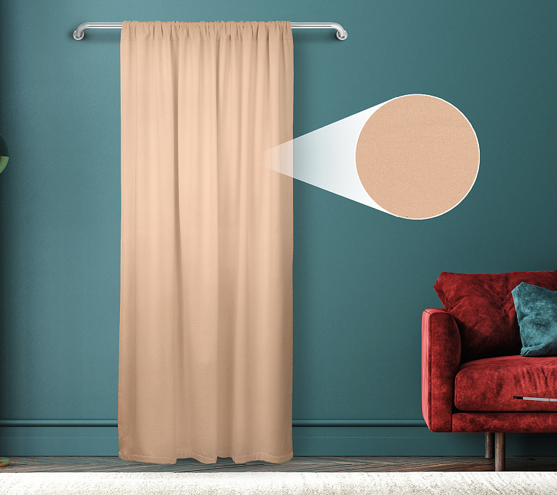 Штора Велюр матовый с креплением Кулиса v03. Фото 1