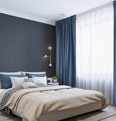 Канвас однотонные v41 с креплением Кулиска с гребешком