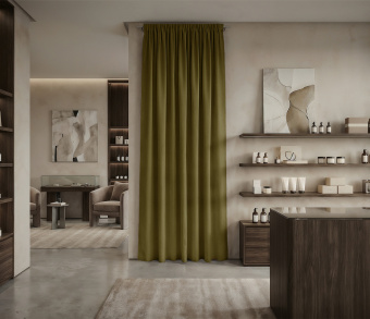 Штора Микровелюр v24 с креплением Шторная тесьма. Фото 1