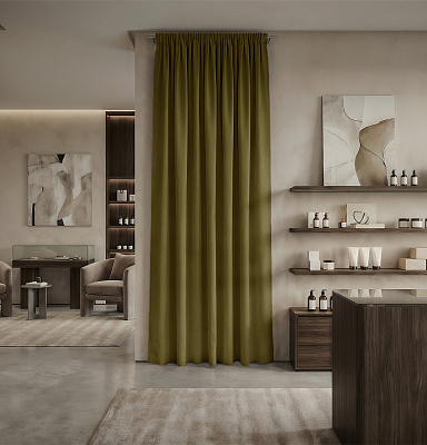 Штора Микровелюр v24 с креплением Шторная тесьма