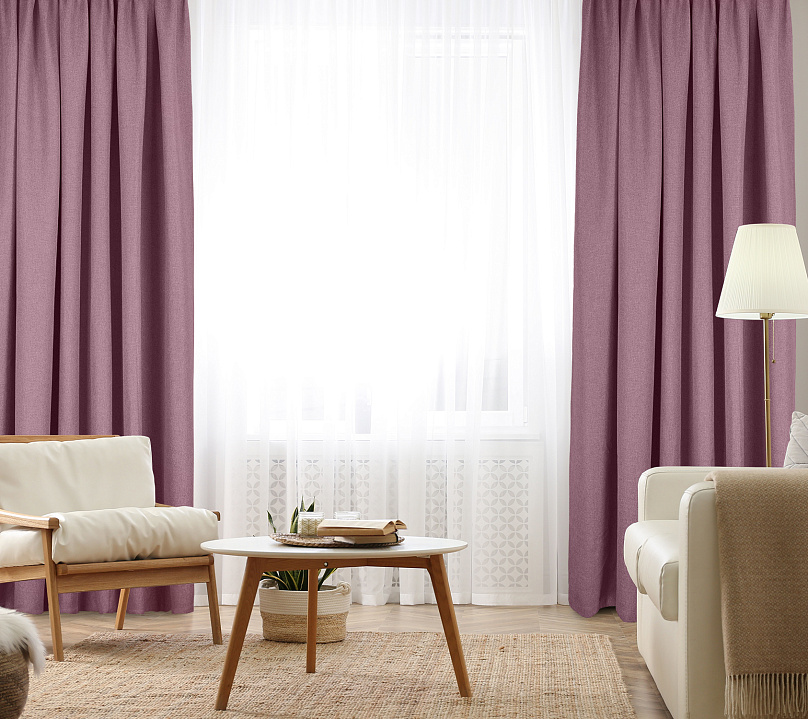 Штора Димаут Рогожка с креплением Кулиса с гребешком v23. Фото 2