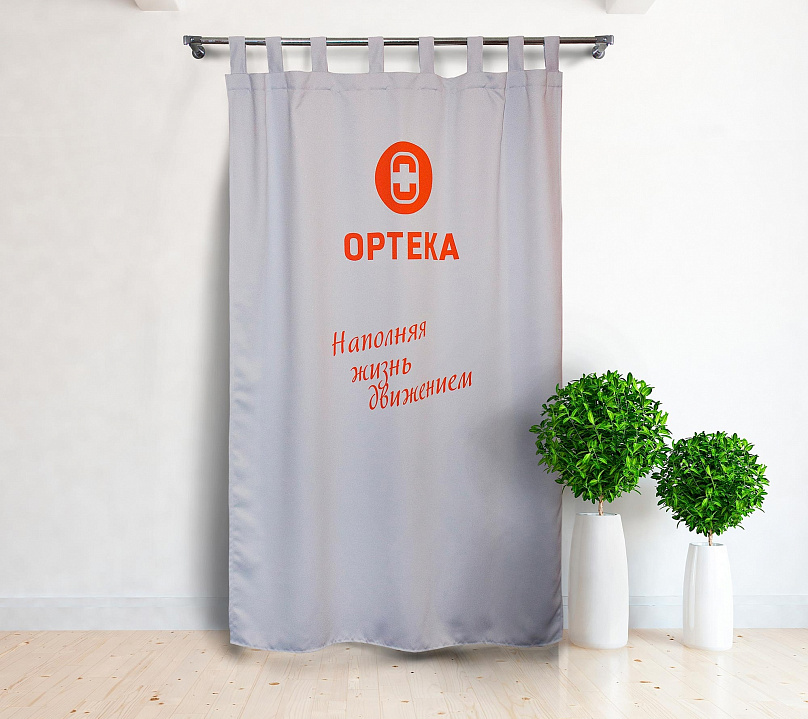 Шторы Премиум с логотипом на петлях на липучках. Фото 5