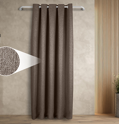 Штора Димаут Рогожка с креплением Люверсы v25 блэкаут