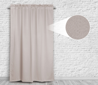 Шторы Премиум бежевые на кулиске с гребешком. Фото 4