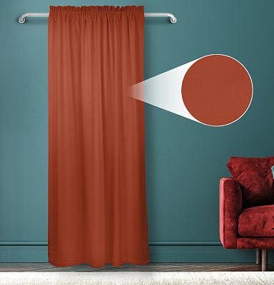 Штора Велюр матовый с креплением Кулиса с гребешком v23