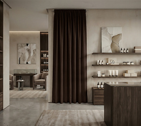 Штора Микровелюр v29 с креплением Шторная тесьма