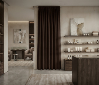 Штора Микровелюр v29 с креплением Шторная тесьма. Фото 1