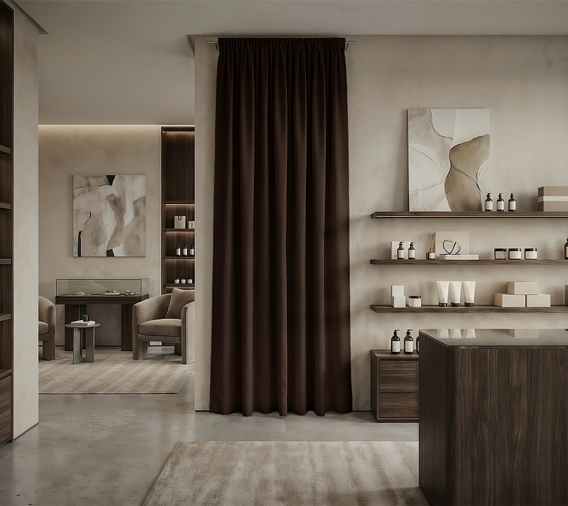 Штора Микровелюр v29 с креплением Шторная тесьма. Фото 1