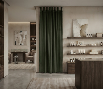 Штора Микровелюр v25 с креплением Петли. Фото 1