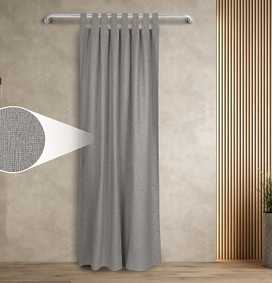 Штора Димаут Рогожка с креплением Петли с липучкой v10 блэкаут