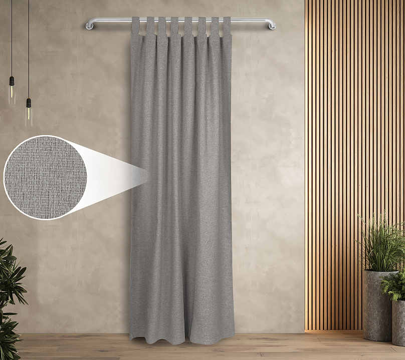 Штора Димаут Рогожка с креплением Петли с липучкой v10. Фото 1