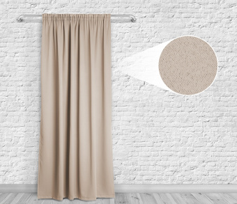 Шторы Премиум кремовые на тесьме. Фото 4