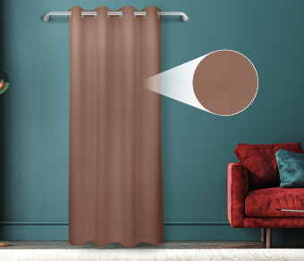 Штора Велюр матовый с креплением Люверсы v06. Фото 1