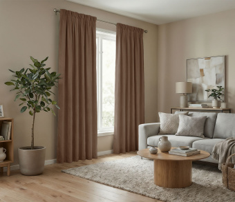 Штора Микровелюр v26 с креплением Шторная тесьма. Фото 2