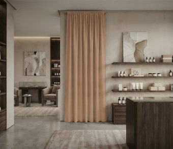 Штора Микровелюр v08 с креплением Шторная тесьма. Фото 1