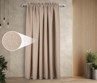 Штора Димаут Рогожка с креплением Кулиса с гребешком v04. Фото 1