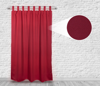 Шторы Премиум красные на петлях без липучек. Фото 4