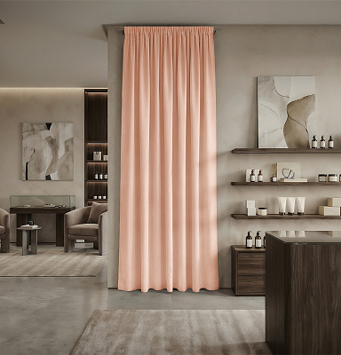 Штора Микровелюр v14 с креплением Шторная тесьма