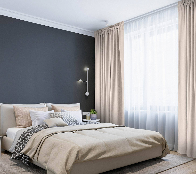 Канвас однотонные v35 с креплением Кулиска с гребешком. Фото 1