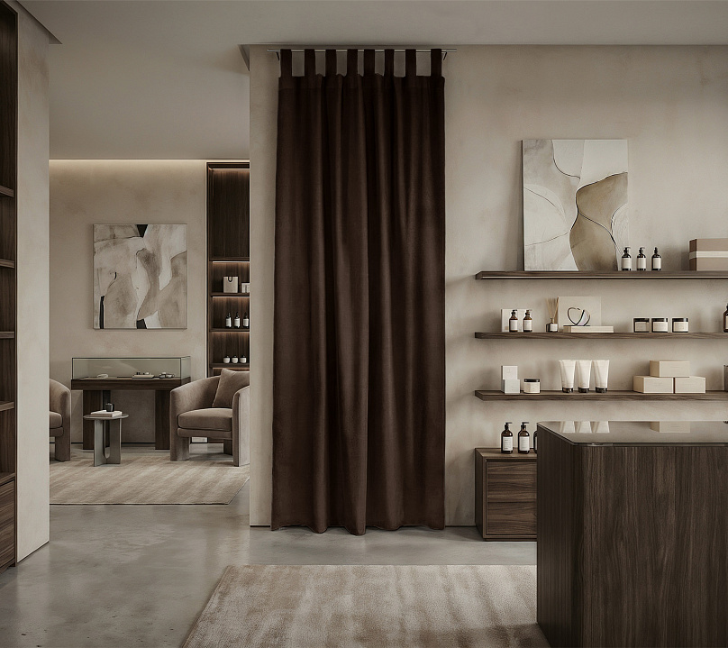 Штора Микровелюр v29 с креплением Петли с липучкой. Фото 1