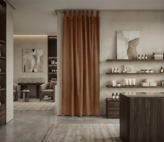 Штора Микровелюр v27 с креплением Петли с липучкой. Фото 1