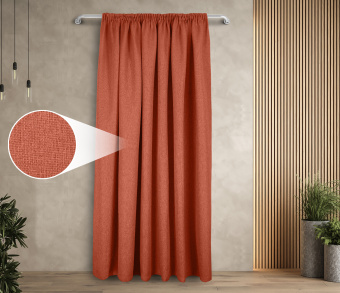 Штора Димаут Рогожка с креплением Шторная тесьма v22. Фото 1